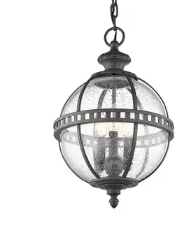 Závěsná světla KICHLER Venkovní závěsné světlo Halleron viktoriánský styl