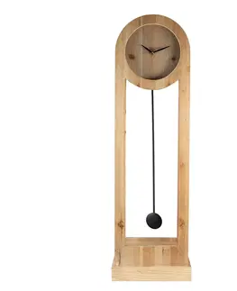 Hodiny Přírodní dřevěné stojací hodiny Reccia - 28*10*100 cm / 1*AA Clayre & Eef 5KL0232