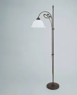 Stojací lampy Berliner Messinglampen Decentní stojací lampa Ilka, antické zbarvení