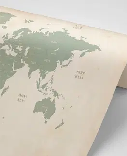 Samolepící tapety Samolepící tapeta decentní mapa světa