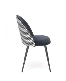 Židle HALMAR Jídelní židle K478 černá/bílá