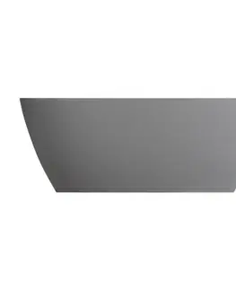 Vany OMNIRES SIENA M+ volně stojíci vana, 161 x 81 cm bílá / šedá lesk /BSP/ SIENAWWBSP