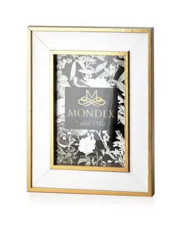 Klasické fotorámečky Mondex Fotorámeček ADI 10x15cm  bílý/zlatý