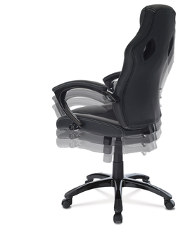 Kancelářské židle Sportovní křeslo LIMBUR, černá ekokůže/černá látka