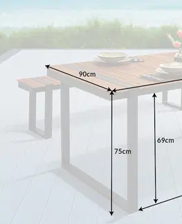 Zahradní stolky Zahradní stůl HYPNOS Dekorhome 180x90x75 cm