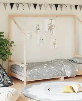 Dětské pokoje Dětská postel 90 x 190 cm masivní borové dřevo