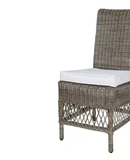 Zahradní ratanový nábytek Přírodní ratanová židle s výpletem Old French chair - 50*50*100 cm  Chic Antique 40037900 (40379-00)