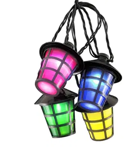 Dekorativní řetězy Konstsmide Season Venkovní pohádková světla, 20 barevných luceren LED