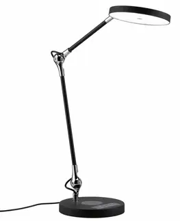 Stolní lampy do kanceláře PAULMANN LED stolní lampa na psací stůl Numis 11W Qi nabíjení telefonu WhiteSwitch 2.700-6.500K 789.10