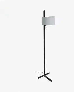Stojací lampy se stínítkem FARO STAND UP stojací lampa, černá a šedá