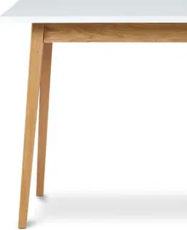 Jídelní stoly Konsimo Rozkládací stůl FRISK bílý/přírodní dub