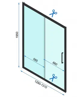 Sprchové kouty REA/S Sprchový kout s posuvnými dveřmi Rapid Slide 130 a pevnou stěnou 90 KPL-09863