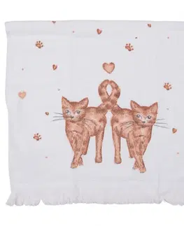 Utěrky Froté ručník s kočičkami Kitty Cats - 40*66cm Clayre & Eef TKCS