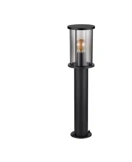 Sloupková světla Globo Podstavné svítidlo Gracey, výška 60 cm, černá barva, nerezová ocel, IP54