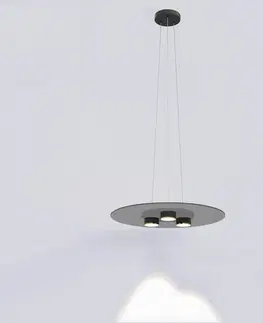LED lustry a závěsná svítidla WOFI Závěsné svítidlo Lannion 1x 19W LED 2160lm 3000K černá + zlatá 5006-302