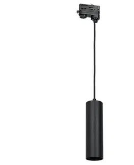 Svítidla  Lustr na lanku do 3-fázového lištového systému PIPE 1xGU10/25W/230V černá 
