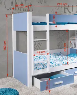 Postele ArtBed Dětská patrová postel GASPAR Provedení: Borovice přírodní