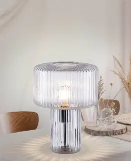 Stolní lampy Paul Neuhaus Stolní lampa Fungus ze skla, transparentní