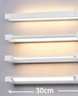 LED nástěnná svítidla LED Koupelnové nástěnné svítidlo AZzardo Dali 30 3000K black AZ2883 9W 1050lm 3000K IP44 30cm černé