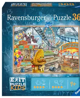 Hračky puzzle RAVENSBURGER - Exit KIDS Puzzle: Zábavní park 368 dílků