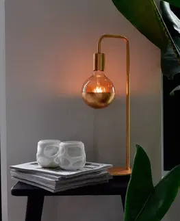 Stolní lampy Calex Calex U-Line stolní lampa s kabelem 1,5 m, zlatá