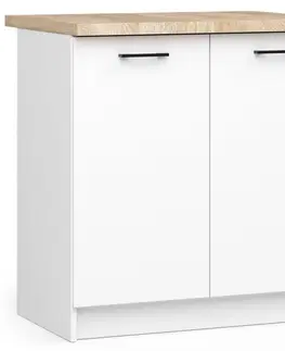 Kuchyňské dolní skříňky Ak furniture Kuchyňská skříňka Olivie S 80 cm 2D bílá