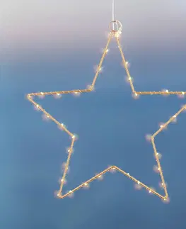 Vánoční světelná hvězda Sirius Dekorativní hvězda LED Liva Star, zlatá, Ø 30 cm