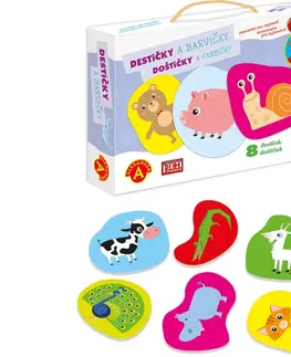 Hračky společenské hry PEXI - Destičky A Barvičky-Poznávání Pro Nejmenší