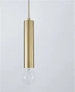 Moderní závěsná svítidla NOVA LUCE závěsné svítidlo NORWAY zlatý hliník zlatý kabel E27 1x12W 230V IP20 bez žárovky 9287946