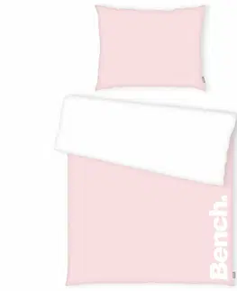 Povlečení Bench Bavlněné povlečení bílo-růžová, 140 x 200 cm, 70 x 90 cm