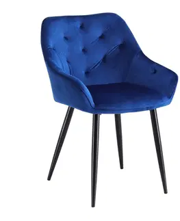Židle HALMAR Jídelní židle K487 tmavě modrá
