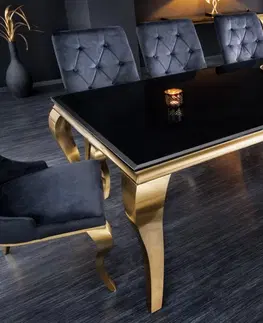 Jídelní stoly Jídelní stůl ZETHOS Dekorhome Zlatá
