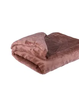 Přikrývky Jahu Deka XXL / Přehoz na postel oříšková, 200 x 220 cm