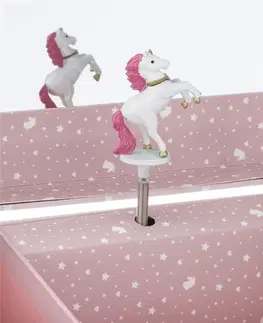 Šperkovnice DekorStyle Hrací skříňka Unicorn růžová