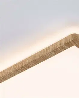 LED stropní svítidla PAULMANN LED Panel Atria Shine Backlight IP44 hranaté 293x293mm 16W 3000K design dřevo 710.30