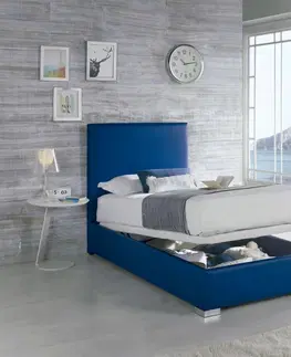 Luxusní a stylové postele Estila Moderní stylová postel Piccolo s čalouněním a s úložným prostorem 90-180cm