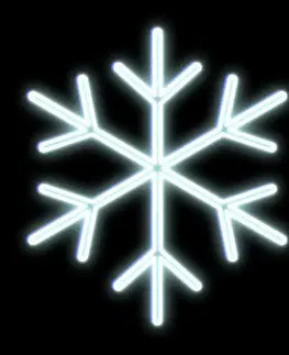 LED venkovní PROFI motivy DecoLED LED světelná vločka, závěsná, pr. 80cm, ledově bílá
