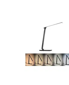 Lampy Brilagi Brilagi - LED Stmívatelná stolní lampa USB konektor LED/12W/230V černá 