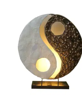 Stolní lampy Woru Stolní lampa Ying Yang z přírodních materiálů, 30 cm