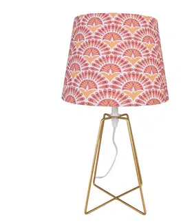 Lampy Stolní lampa s barevným vintage stínidlem Viléy - Ø 20*35 cm E27/ 1*60W Clayre & Eef 6LMC0067