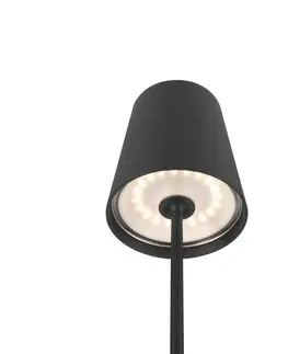 LED stolní lampy BIG WHITE (SLV) VINOLINA TWO stolní svítidlo, aku, IP65, 2200/2700/3000 K, TOUCH, černá 1007693