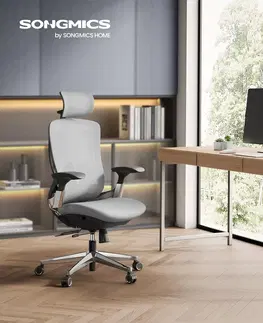 Kancelářské židle SONGMICS Kancelářská židle Omega šedá