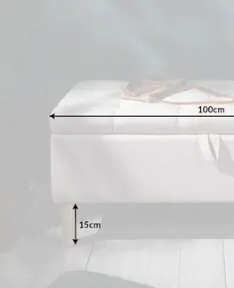 Lavice do jídelny LuxD Designová lavice Queen 100 cm béžová