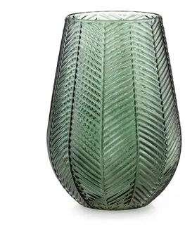 Dekorativní vázy Váza AmeliaHome Vitoria II lahvově zelená, velikost 18,5*25,5