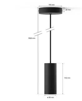 Klasická závěsná svítidla Philips HUE Černý závěsný kabel pro žárovky Philips Hue E27, IP20