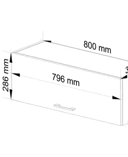 Kuchyňské dolní skříňky Ak furniture Kuchyňská závěsná skříňka Olivie G1 W 80 cm bílá