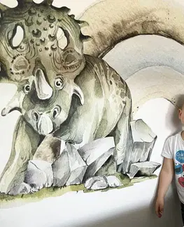 Samolepky na zeď Samolepky do dětského pokoje - Dinosaurus se jménem dítěte