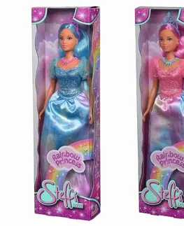 Hračky panenky SIMBA - Panenka Steffi Rainbow Princess, 3 druhy, Mix produktů