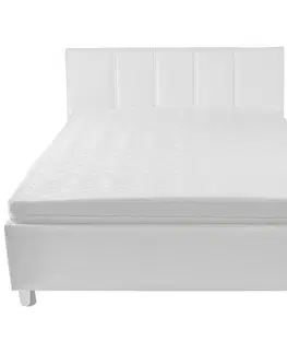 Čalouněné postele Čalouněná Postel Columbia 120x200 Cm, Bílá Textilní Kůže