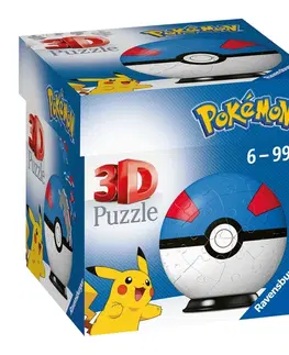 Hračky puzzle RAVENSBURGER - Puzzle-Ball Pokémon Motiv 2 - Položka 54 Dílků